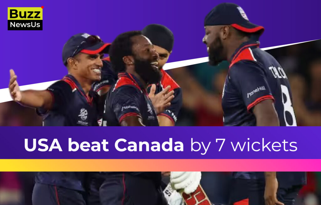 USA beat Canada by 7 wickets